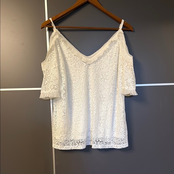 White House Black Market Tops - White House Black Market Sequin Off-Shoulder Blouse